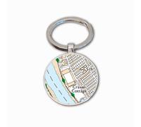 Fulham Stadium Key Ring, Craven Cottage Key Ring, Fulham Football Ground Map Key Chain