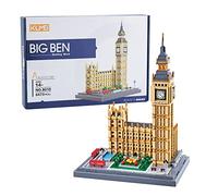 FULHOLPE Big Ben Model Building Blocks Kit, 6473 Pieces Landmark Architecture Mirco Bricks Model Set, Nano Blocks London Clock Tower Construction Toy Not Compatible with Major Brands