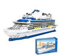 FULHOLPE Cruise Ship Building Blocks Set, 2428Pcs MOC Boat Molecular of The Seas Model Bricks Construction Toy Compatible with Major Brands