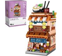 FULHOLPE Japanese Street Ramen Shop Building Blocks, 412Pcs Architecture Model Modular House Building Sets NOT Compatible with Major Brands