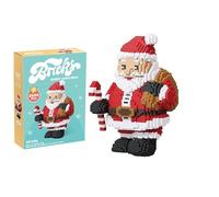 FULHOLPE Street View Christmas Santa Claus Bricks Model Set, 2694Pcs DIY Building Block Assembly Mini Particle Construction Toy - Not Compatible with Major Brands