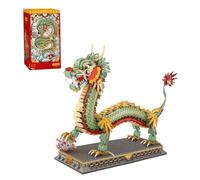 FULHOLPE Street View Dragon Model Bricks Model Set, 1416Pcs DIY Building Block Assembly Mini Particle Construction Toy - Not Compatible with Major Brands