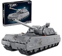 FULHOLPE Tank Building Model Kit, 2127 PCS Panzer VIII Maus WW2 Military Tank Building Set, Army Vehicle Model Kit Construction Toy Compatible with Major Brands
