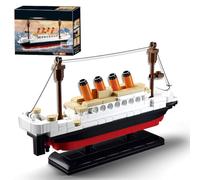 FULHOLPE Technic Titanic Model Building Block Set, 194Pcs Mini Cruise Ship Titanic Boat Model Building Kit Compatible with Creator Expert 10294