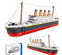 FULHOLPE Titanic Model Building Block Set, 1288Pcs Cruise Ship Titanic Boat Model Building Kit Not Compatible with Creator Expert 10294