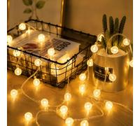 Fulighture Fairy Lights Battery Operated, 5m 16ft 40LED Bubble Globe