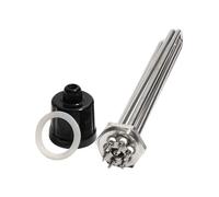 FULIMEI 1 1/2" BSP/DN40 All 304SUS Tubular Immersion Heater With Grounding Screw 220V/380V Heating Element For Water/Oil (Size : 220V, Color : 12KW 355mm 304SUS)
