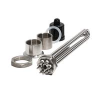 FULIMEI 1 1/4" BSP/DN32 Thread 304SUS Immersion Heater With Probe And Ground Screw With Accessories 3/4.5/6/9/12KW Heating Element(380V,4.5KW)