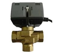 FULIMEI G1/2 '' G1 G3/4'' 3 Way Brass Motorized Shut-Off Valve AC220V with Fan Coil Electric Globe(1")