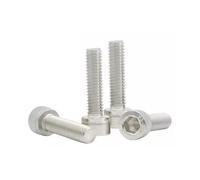 FULIMEI M1.6 M2 .5 M3 M4 M5 M6 M8 M10 304 Stainless Steel Screw Hex Socket Cylindrical Knurled Bolt(M4x37mm (6pcs))