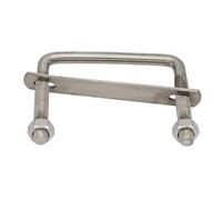 FULIMEI M10 OD 100mm 120mm 150mm 160mm 200mm Length Pipe Tube Clamp Clip Frame Plate Square Right Angle U Bolt(M10x100x200)