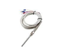 FULIMEI PT100 Sensor M8 Thread Diameter Temperature Control Thermocouple 5x50mm/5x100mm With Probe 1M/2M/3M White Wire 2pcs(M8x5x50,3M)