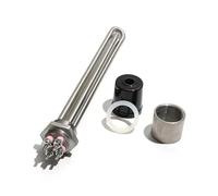 FULIMEI Thread Screw Water Heating Element DN25 32mm 220V Electric Immersion Heater SUS304 Brewin Resistance 2.5/3.5/4.5/5.5kw(With thread,220V-2.5KW L250mm)