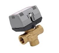 FULIMEI Three-Way Brass Motorized Shut-Off Valve AC220V with VC6013 Fan Coil Electric Globe, 1/2'' 3/4'' 1''(1")