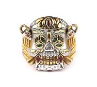 FULISONG Pure Silver Lucky Ring, The Ring of Sylvester Stallone in The Expendables 3, Silver Skull Ring, Personalized Men's Accessories(13)