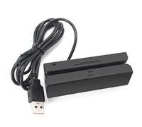 Full 3-Track USB Magnetic Strip Card Reader Plug And Play with Green Indicator Buzzer Beep Bidirectional Reading POS Machine