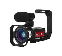 Full 4K UHD Streaming Camcorder Digital Cameras 56MP Outdoor WIFI Video Recorder Vlog IR Night Vision Takes Sharp Smooth(16G SD Card,Red)