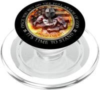 Full Armor Of God - It's Time To Stand - USA Flag Knight PopSockets PopGrip for MagSafe