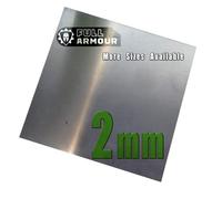 Full Armour 2mm Aluminium Sheet, Grade 6082T6 (100mm x 100mm (2 pack))