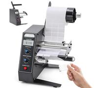 Full Auto Label Dispenser Electric Stripper Separating Machine with 999999 Automatic Counting 1-8m/min Speed Adjust Width 4-140mm Applicator Sticker for Self-Adhesive Label/Barcode/Packag