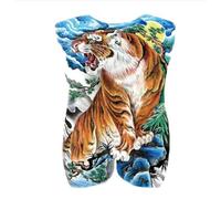 Full Back Tattoo Stickers Dragon Tiger Fox Solider Body Art Waterproof Fake Tatoos Sticker Man Woman(48 * 34cm)(010)