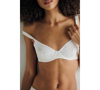 Full Bloom Cotton Eyelet Underwire Bra by Intimately at Free People in Ivory, Size: 32 C - female