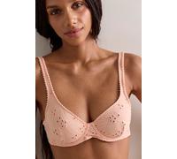 Full Bloom Cotton Eyelet Underwire Bra by Intimately at Free People in Pale Peach, Size: 32 B - female