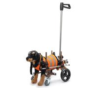 Full Body 4-Wheel Dog Wheelchair, Dog Stroller for Front/Hind Leg Rehabilitation, Assistive Walking Cart, Suitable for Pets 8-20 Pounds,A