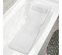 Full Body Bath Pillow, 125x36cm Ergonomic Bathtub Cushion Mattress with 30 Non-Slip Suction, Breathable Full Body Bath Spa Mat for Head and Neck Back Support