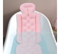 Full Body Bath Pillow for Bathtub, Bath Pillows for Tub Full Body Mat Quick Drying Washable Ergonomic Headrest Cushion Detachable Spa Bath Prevent Slipping Cushion Long with Suction Cups (Blue)