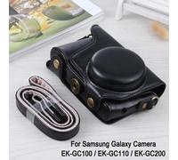 Full Body Camera Bag For Samsung Galaxy Camera EK-GC100 / EK-GC110 / EK-GC200 PU Leather Protective Case with Strap Brown