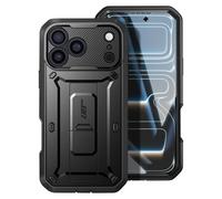 SUPCASE for iPhone 17 Pro Case with Camera Control Button (Unicorn Beetle Pro), [Built-in Kickstand & Screen Protector] [Military-Grade Protection] Full Body Heavy Duty Phone Case (Black)