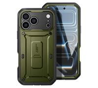 SUPCASE for iPhone 17 Pro Case with Camera Control Button (Unicorn Beetle Pro), [Built-in Kickstand & Screen Protector] [Military-Grade Protection] Full Body Heavy Duty Phone Case (Guldan)