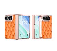 Full Body Case for iPhone Duo 2026 Glitter Gems Non-slip Design, Orange | Built-in Screen Protector, Diamond Gems Camera Lens Protector，Hinge Protection,PU Leather Finished,Shiny Plated Frame Cover