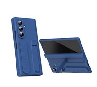 Full Body Case for Samsung Galaxy Z Fold 7 with Tempered Screen Protector/Invisible Kickstand/Finger Ring Buckle/Hinge Protection Shockproof Non-slip Grip Cover for Galaxy Z Fold7 2025 Blue