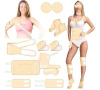 Full Body Castor Oil Compress 12pcs Pads Leakproof Construction Adjustable Strap for Women and Men Shoulder Castor Oil Pack Wrap