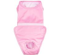 Full Body Dog Diaper with a Puppy Nappies Physiological Dog Surgery Recovery Suit for Dogs Cats After Surgery, Soft Breathable Pet Bodysuit Alternative Surgical Suit Puppy Wear (Pink, Medium)