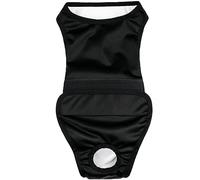 Full Body Dog Diaper with a Puppy Nappies Physiological Dog Surgery Recovery Suit for Dogs Cats After Surgery, Soft Breathable Pet Bodysuit Alternative Surgical Suit Puppy Wear (Black, Medium)