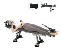 Full Body Electric Traction Bed Table, Massage Cervical & Lumbar Back Stretcher Decompression Table for Tension Relief, Back Decompression Machine- Adjustable Stretch Length from 55 to 74 in (Black)