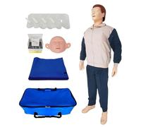 Full Body First Aid Manikin Adult CPR Manikin 4 Replaceable Lung Bags Storage Bag Training and Exercise Mat A