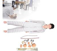 Full Body First aid Training Dummy, Interchangeable Patient Care Manikin, Elderly Manikin for Nursing Medical Training Teaching,Nursing Training Manikin