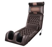 Full Body Heated Massage Mat with 10 Motors, Heat Therapy, Foldable Design and Neck Support