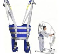 Full Body Hoist Sling for Patient Lift Divided Leg Shower Sling Walking Standing Aids for Elderly Transfer Belt(M)