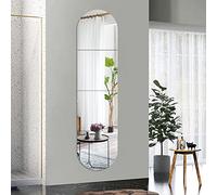 Full Body Length Mirrors for Walls, 12x12" 4pcs Acrylic Plexiglass Wall-Mounted Stick On Frameless Square Makeup Large Long Mirror Home Workout Gym Hallway Mirror Dorm Floor Tile Self Adhesive
