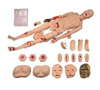 Full Body Life Size Patient Care Manikin Model, PVC Wound Care Simulator with Modules, Burn Human Model for Nursing Training Teaching