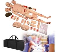 Full Body Life Size Trauma Patient Care Manikin Model - PVC Nursing Training Simulator with Anatomical Wound Modules for Nursing Education