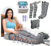 Full Body Lymphatic Drainage Massager, 4/6 Cavity Electric Air Compression Massager Machine, Electric Compression Boots, Calf Massagers, Adjustable Pressure, Pain Relief (6 Chambers 2 arms + 2 le