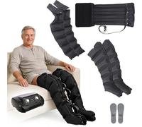 Full Body Lymphatic Drainage Massager, Air Compression Massager with 6 Chamber Leg Massager, Lymph Drainage for Waist Arms Legs Feet