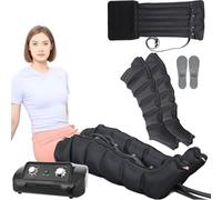 Full Body Lymphatic Drainage Massager, Air Compression Massager with 6 Chamber Leg Massager, Lymph Drainage for Waist Arms Legs Feet