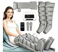 Full Body Lymphatic Drainage Massager Pressotherapy 6 Chambers, Electric Air Compression Machine for Leg Waist Arm, Improve Blood Flow Pain Relief for Lymphedema Lipedema Home Recovery Treatment